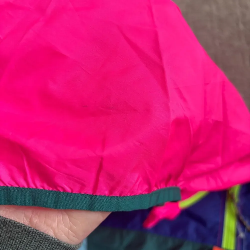 Cotopaxi Teca Windbreaker Jacket Women XS Blue Pink Hood Packable Pullover *READ - Picture 8 of 12